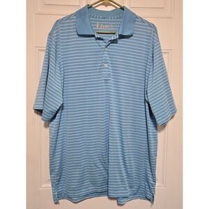 Donald Ross Golf Polo Shirt Mens Sz Large Light Blue WSCC On Sleeve